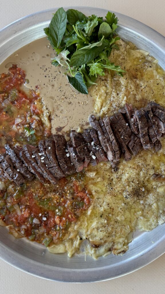 נתח קצבים וסלט משוויה נינגה גריל ninja grill